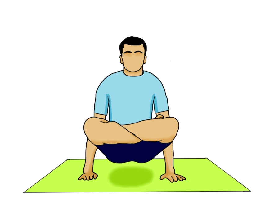 Tolasana- Padmasana based asana