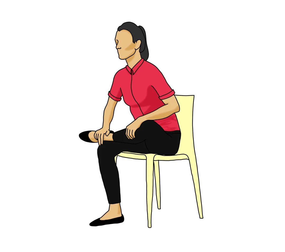 Yoga at Desk: Chair Pigeon