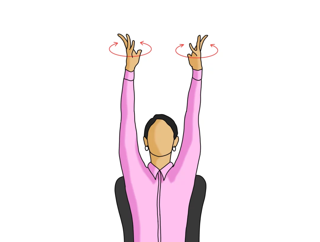 Yoga at Desk: Hands stretch